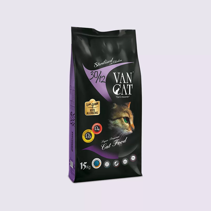 Ürün görseli: Vancat Tavuklu Kısırlaştırılmış 15 kg Yetişkin Kuru Kedi Maması