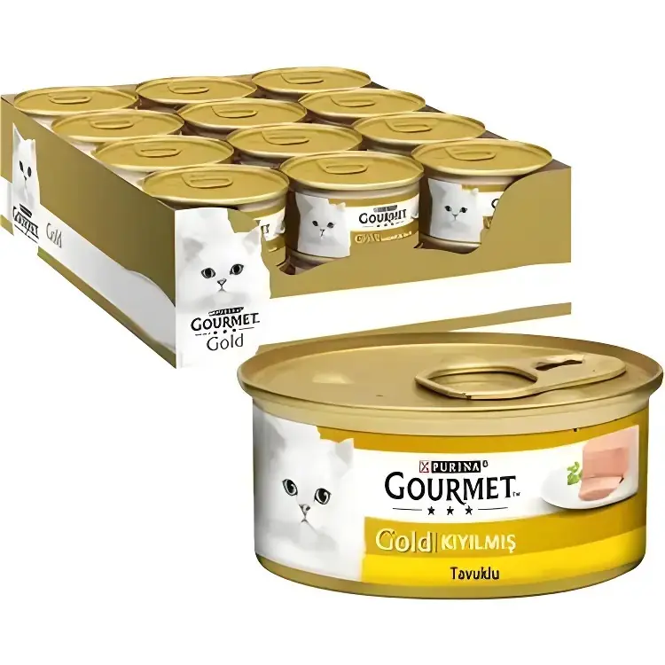 Ürün görseli: Gourmet Gold Kıyılmış Tavuklu 85 gr 24'lü Yetişkin Konserve Kedi Maması