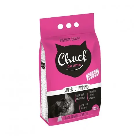 Ürün görseli: Chuck 10 lt İnce Pudra Kokulu Kedi Kumu