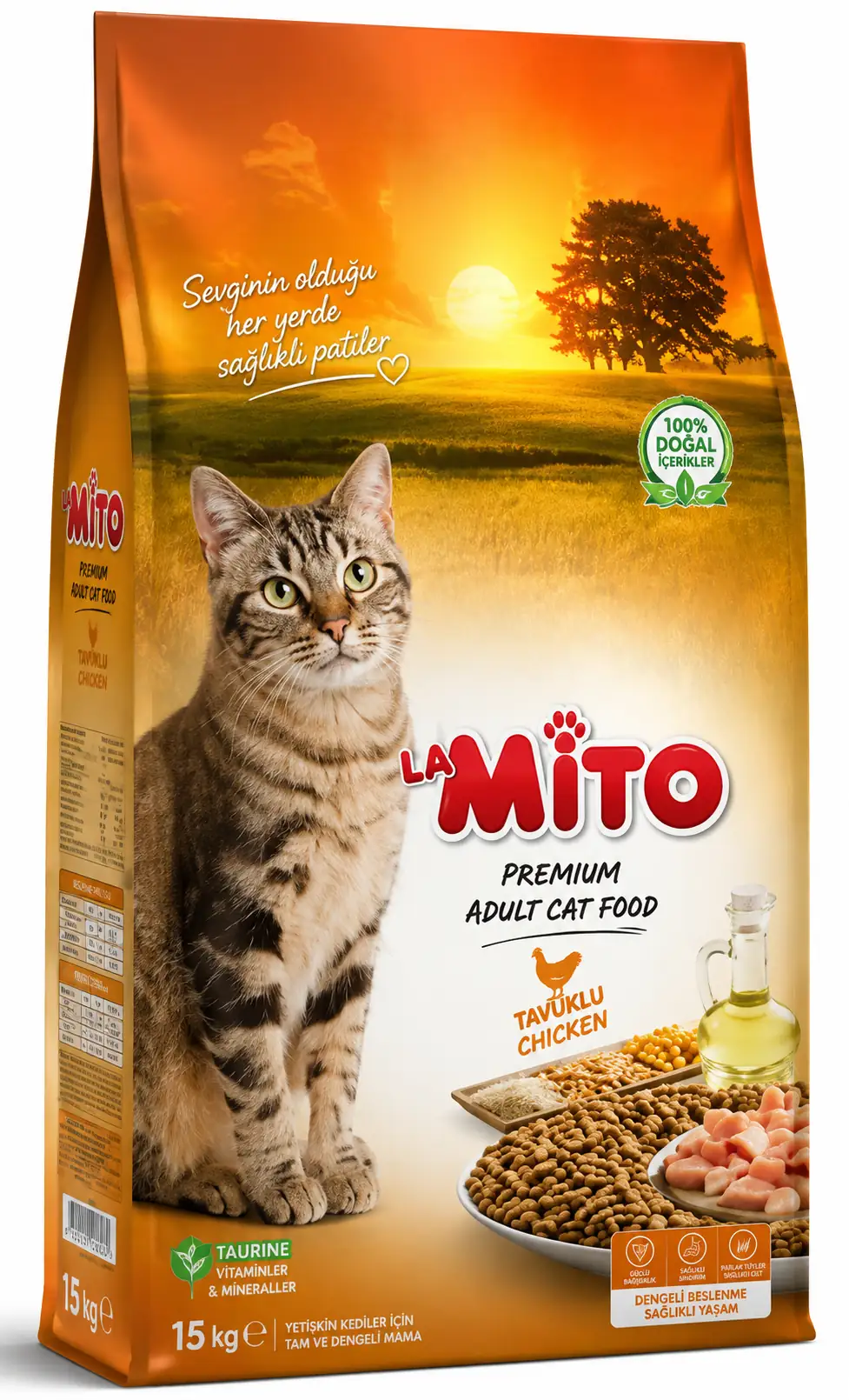 Ürün görseli: Mito Tavuklu 15 kg Yetişkin Kedi Maması