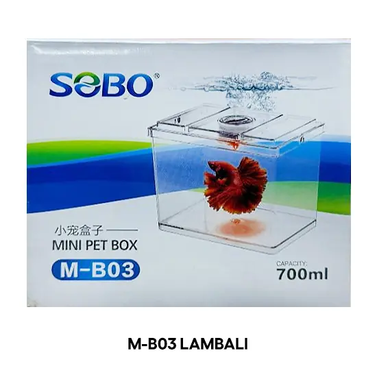 Ürün görseli: SOBO M-B03 LAMBALI AKVARYUM BETA 16x12x16 CM
