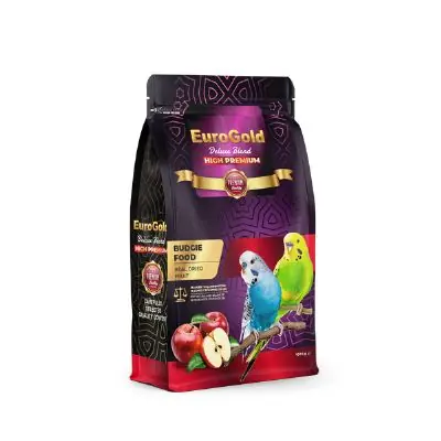 Ürün görseli: EuroGold Deluxe Blend Gerçek Elmalı Premium Muhabbet Yemi 1 Kg 5 Adet