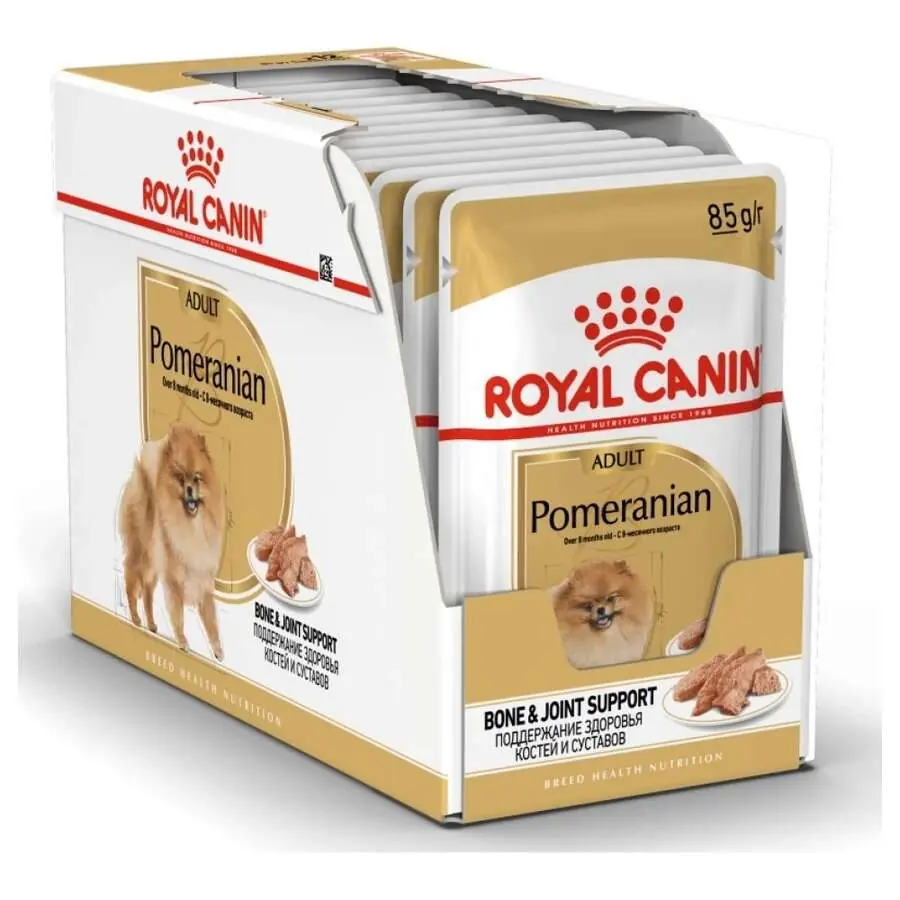 Ürün görseli: Royal Canin Pouch Pomeranian Irkı Özel Yaş Köpek Maması 85 Gr - BOX - x 12 Adet
