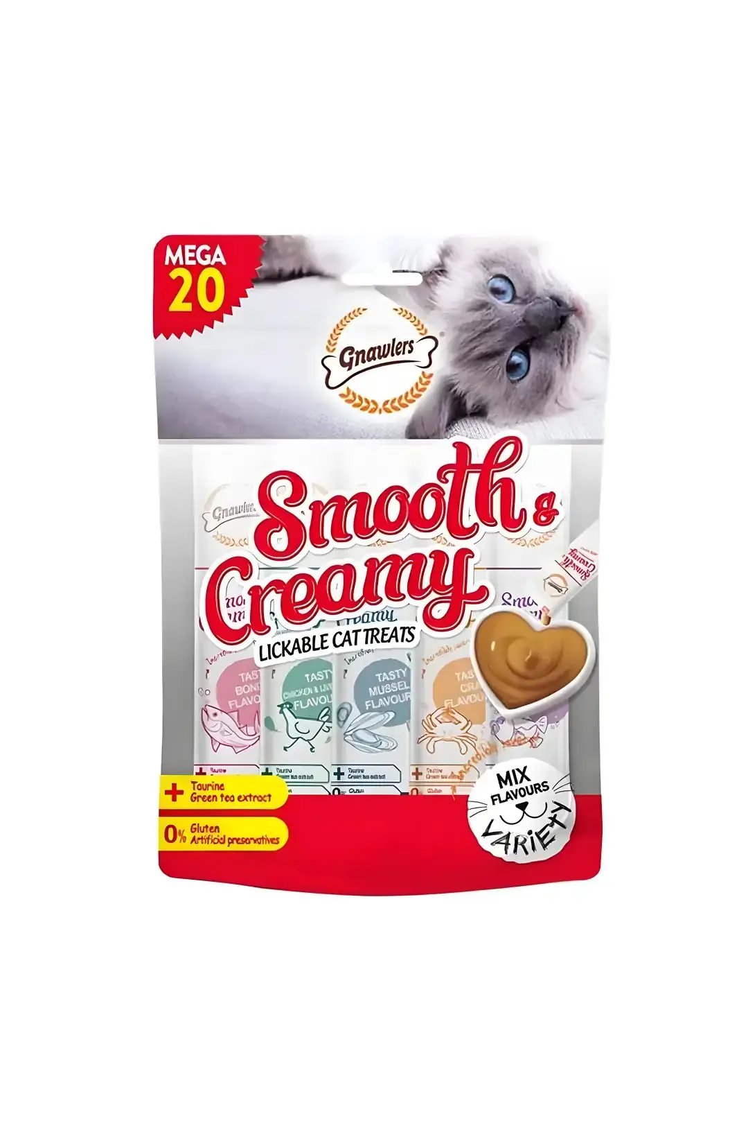 Ürün görseli: Gnawlers Mix Krema Karışık Kedi Ödül Maması 20x15gr