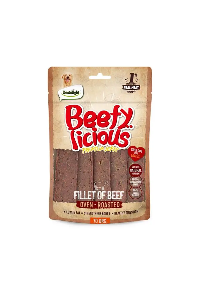 Ürün görseli: Dentalight Beefy Fillet Sığır Etli Köpek Ödül Maması 70 Gr