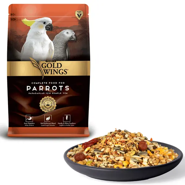 Ürün görseli: Gold Wings Premium Papağan Parrot Yemi 1 Kg 