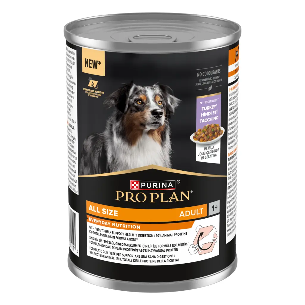 Ürün görseli: Pro Plan Jöle İçinde Hindili Yetişkin Köpek Konservesi 400gr