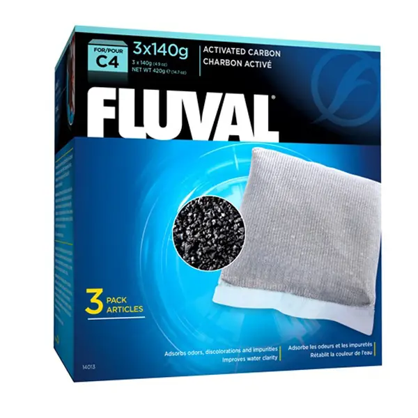 Ürün görseli: Fluval C4 Filtre Karbonu 3x140 Gr Filtre Malzemesi