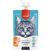 Wanpy Tasty Meat Paste Taze Tavuk Etli ve Havuçlu Kedi Et Ezmesi 90 Gr60