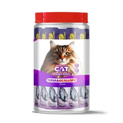 Ürün görseli: EuroGold Cat Sıvı Kedi Ödülü Ton - Deniz Tarağı 30x15Gr