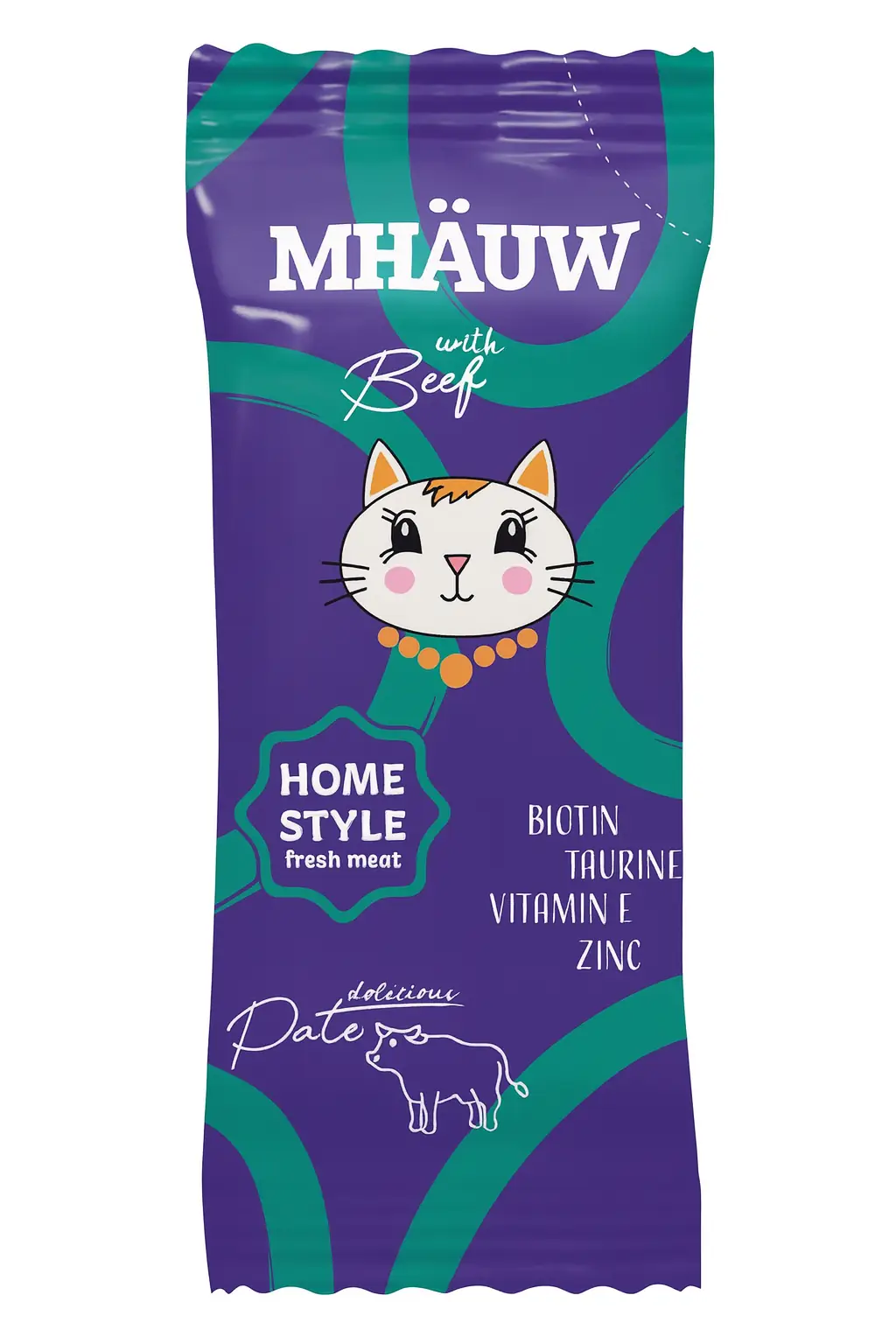 Ürün görseli: Mhauw Pouch Pate Beef Kedi Yaş Maması 80 Gr