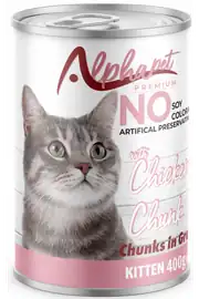 Alphapet Tavuklu Parça Etli Yavru Kedi Konservesi 400gr