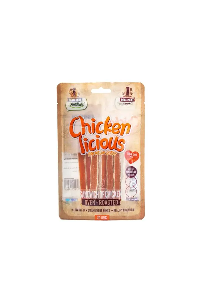 Ürün görseli: Dentalight Chicken Sandwich Tavuk Etli Köpek Ödül Maması 70 Gr