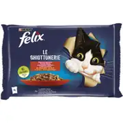 Felix Sığır Etli ve Tavuklu Yaş Kedi Maması 4 x 85 G