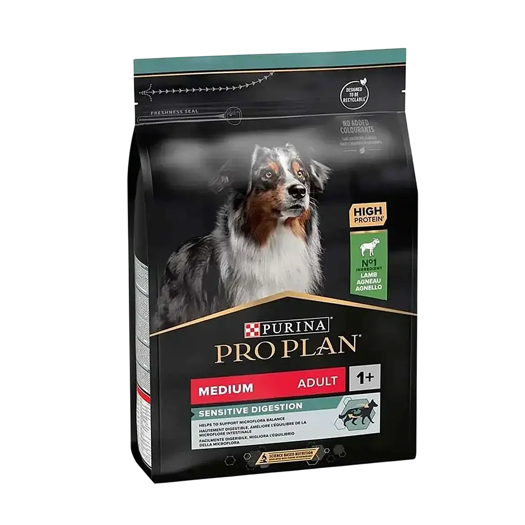 Ürün görseli: Pro Plan Sensitive Digestion Medium Kuzu Etli 3 kg Yetişkin Köpek Maması