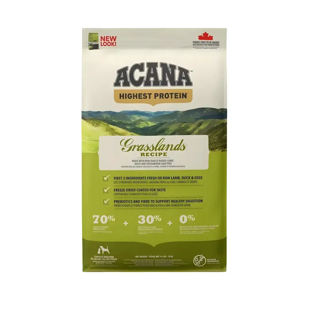 Ürün görseli: Acana Grasslands Kuzu Etli 11.4 kg Yetişkin Köpek Maması