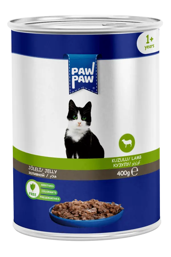 Ürün görseli: PawPaw Kuzu Etli Chunk Kedi Konserve 400 G 12'li
