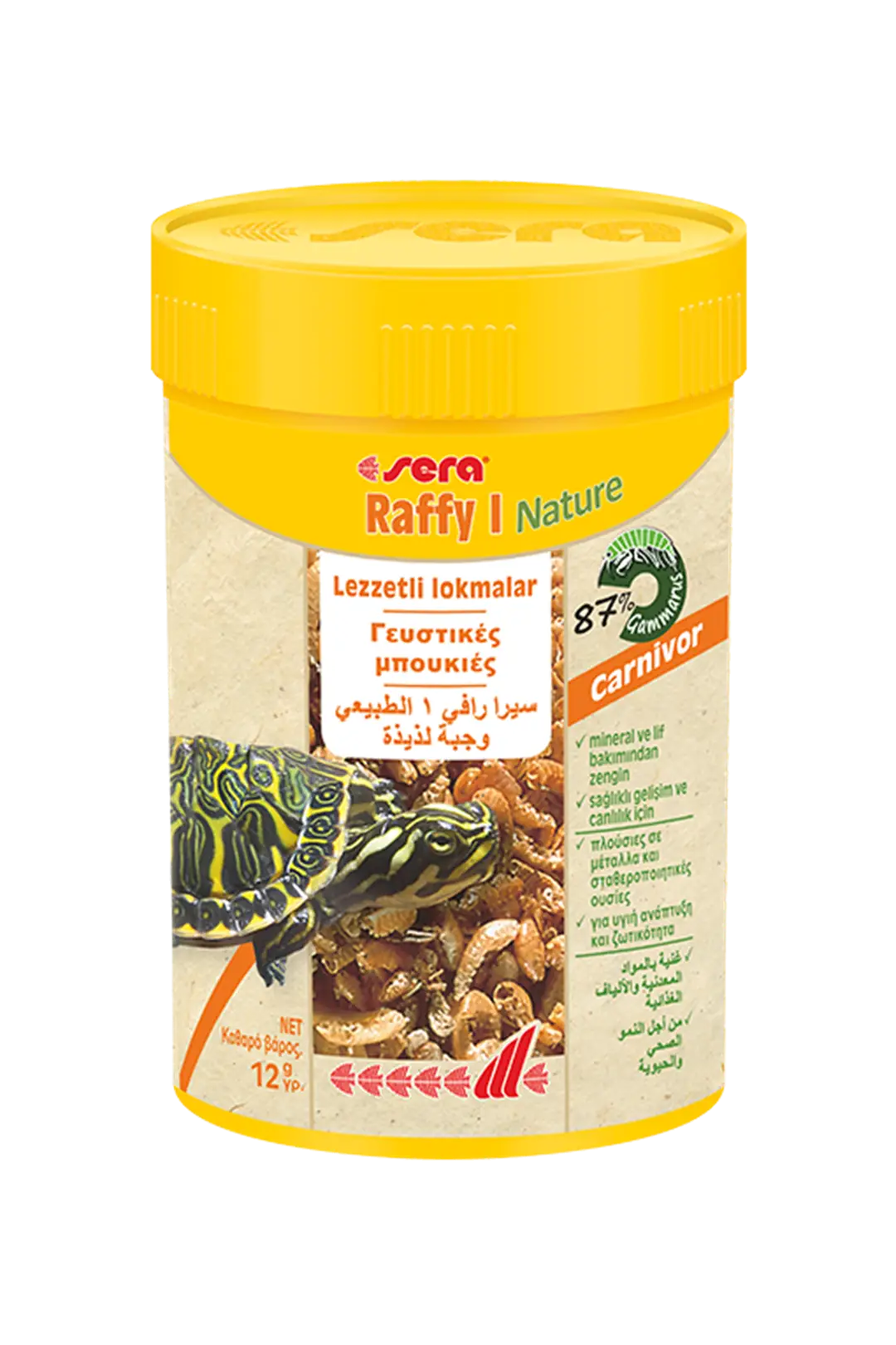 Ürün görseli: Sera Raffy Gammarus 100 ml 12 gr Kaplumbağa Yemi