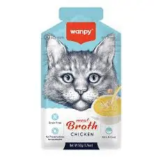 Ürün görseli: Wanpy Tavuk Etli Tahılsız Kedi Çorbası 50gr