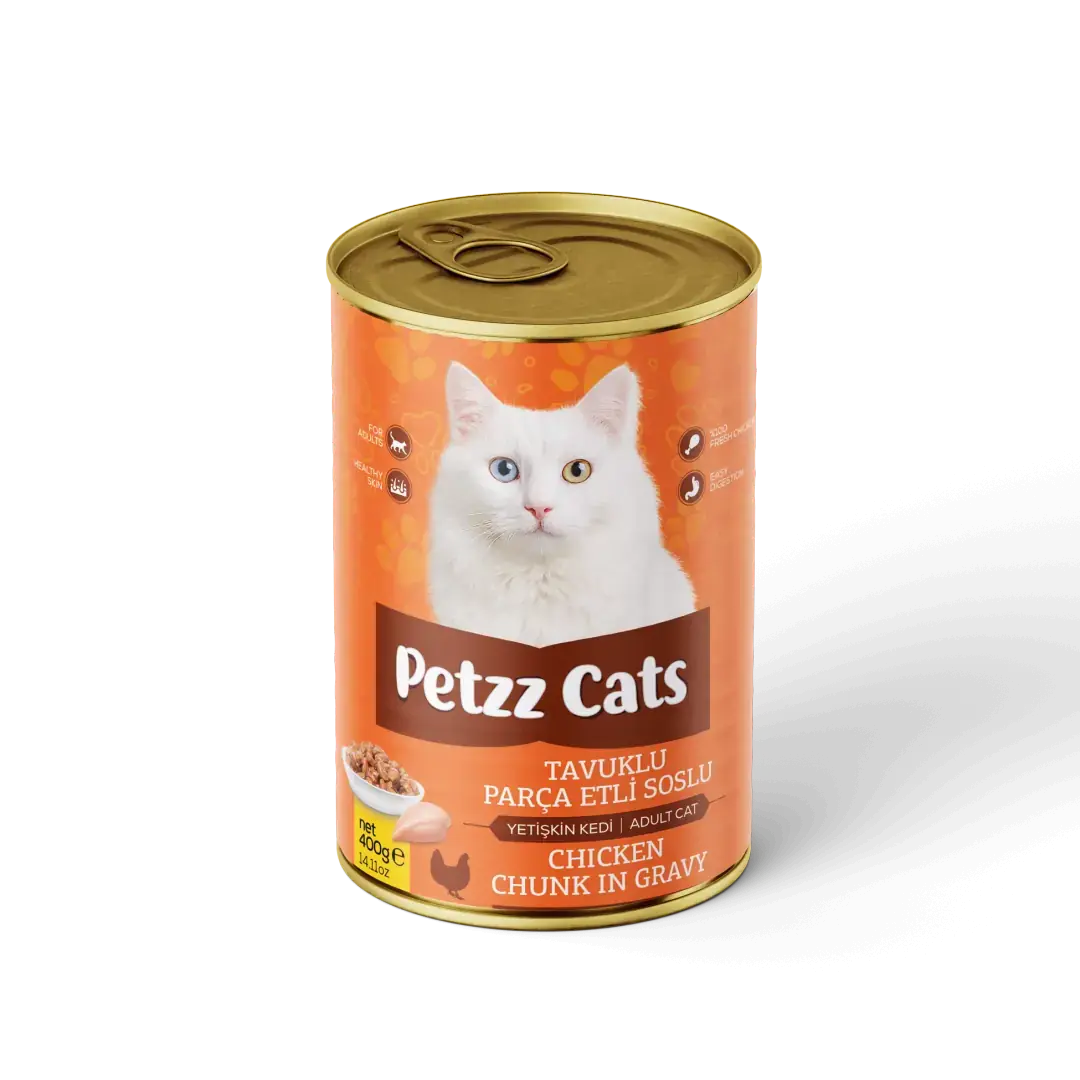 Ürün görseli: PetzzCats Tavuk Etli 400 Gr Konserve 12'li