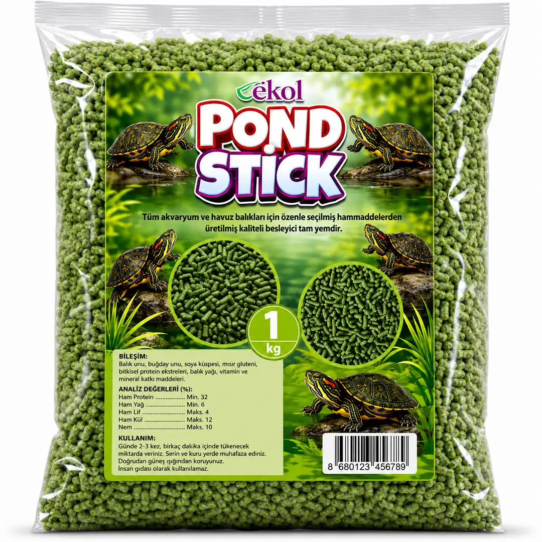Ürün görseli: Ekol Pond Kaplumbağa Yemi 1 Kg