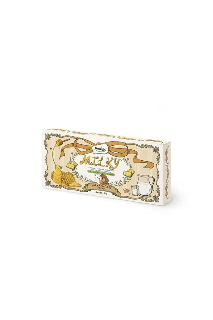 Ürün görseli: Dentalight Milky Doggy Choco Bar Süt ve Arı Sütü Aromalı Köpek Ödülü 80 Gr