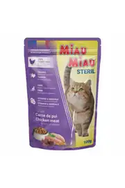 Miau Miau Sterilised Tavuklu Kısır Kedi Konservesi 100gr