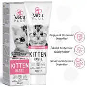 Vet's Plus Yavru ve Hamile Kediler için Multivitamin Malt Kedi Macunu 100gr