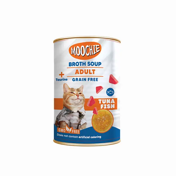 Ürün görseli: Moochie Et Suyu Çorba Ton Balıklı Yet.Kedi 135ML