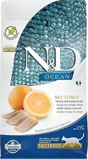 N&D Ocean Ringa Balıklı ve Portakallı 1.5 kg Kısırlaştırılmış Yetişkin Kedi Maması