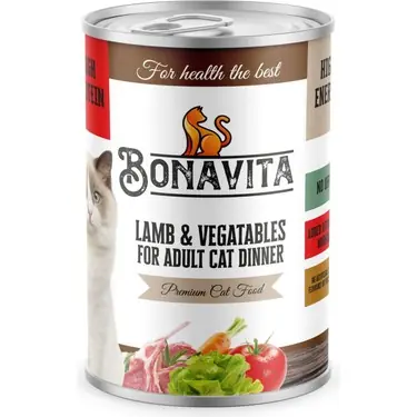 Ürün görseli: Bonavita Kuzu Etli Yetişkin Kedi Maması 400 gr 12 Adet