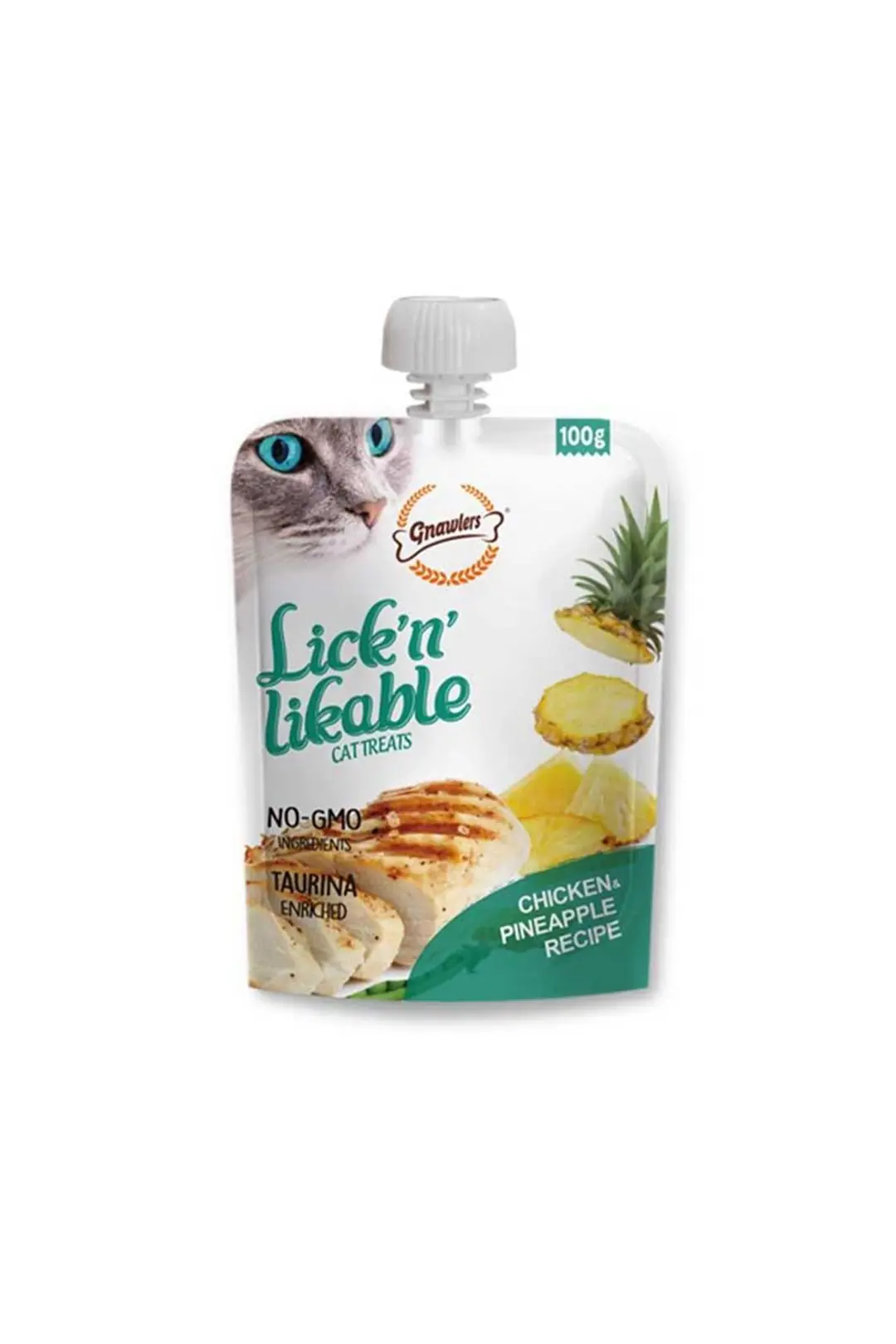 Ürün görseli: Gnawlers Tavuk ve Ananaslı Ezme Ödül 100gr x 8 Adet