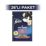 Felix Kuzu Etli Yaş Kedi Maması 85 gr 26 Adet