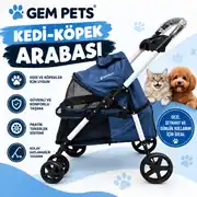 GEM PETS Kedi-Köpek Arabası – Konforlu ve Pratik Pet Taşıma Arabası