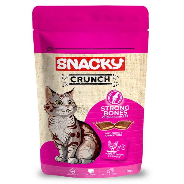 Ürün görseli: Snacky Kedi Crunch Ödül Strong Tavuk-Peynir 10'lu