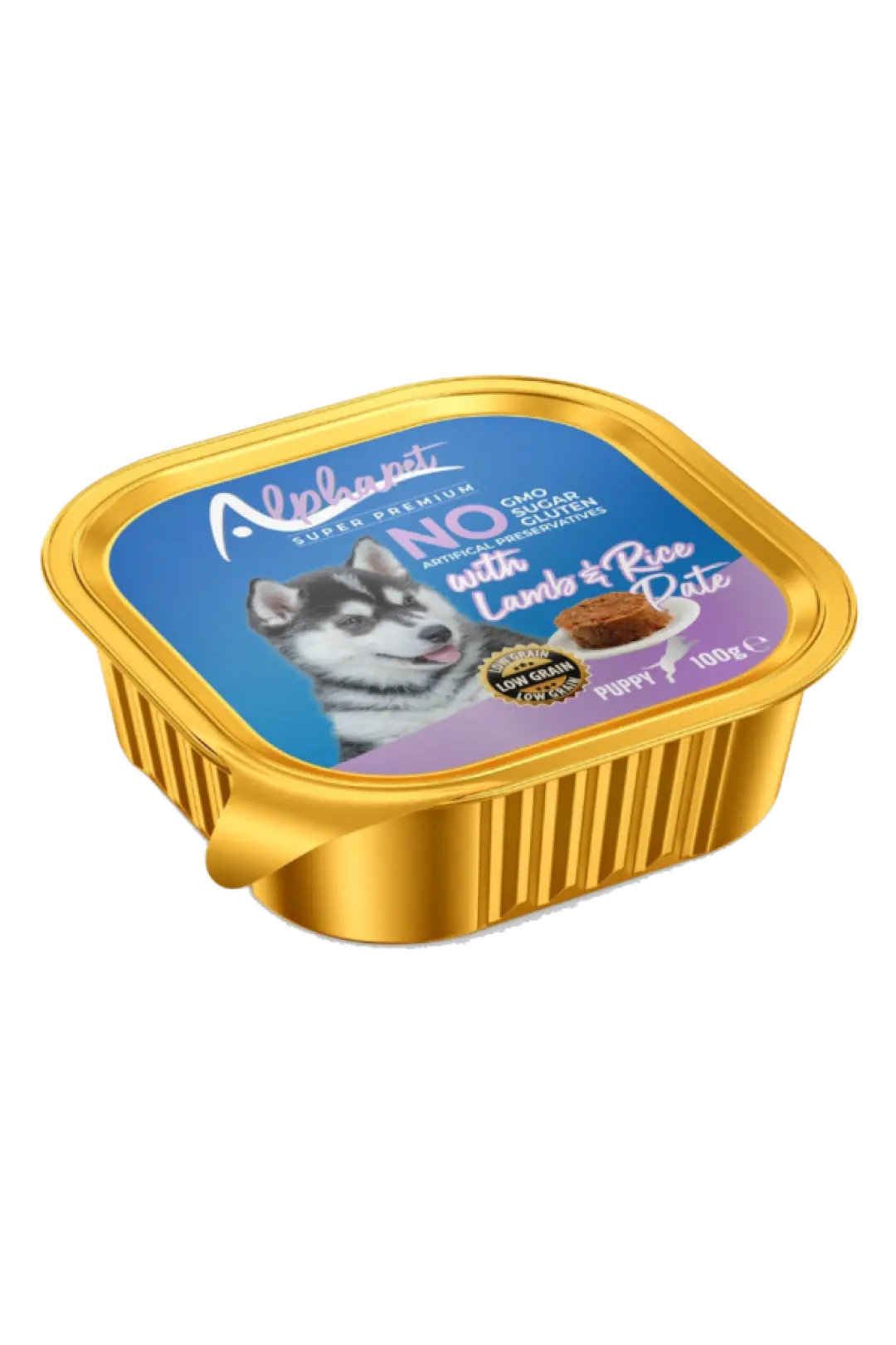Ürün görseli: Alpha Alu Cup Yavru Köpek Ezme Kuzulu 100 Gr 16'lı 