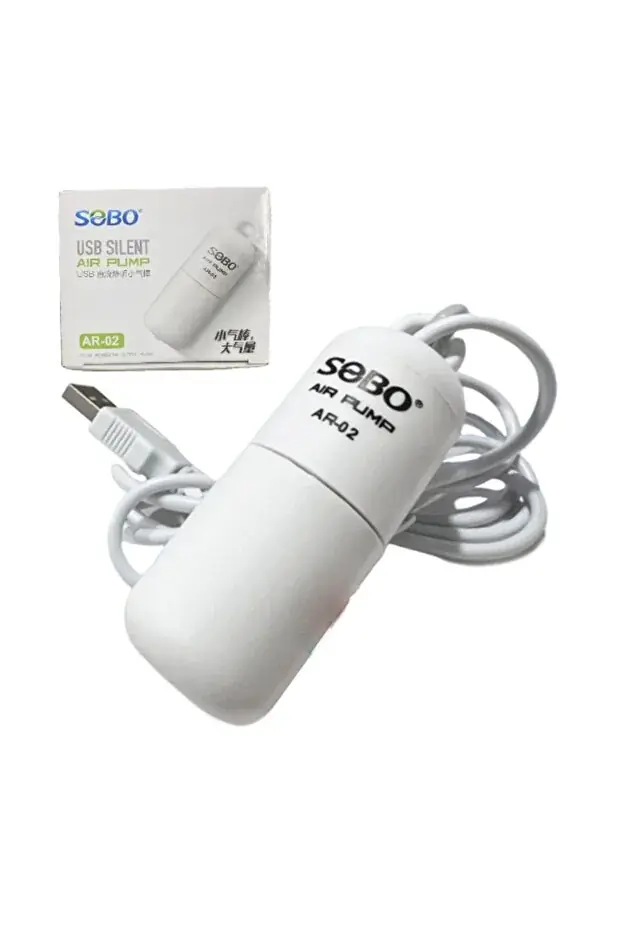 Ürün görseli: Sobo Usb Girişli Tek Çıkışlı Mini Akvaryum Hava Motoru AR-02