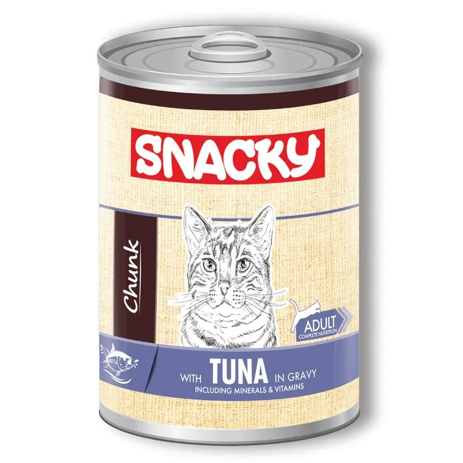 Ürün görseli: Snacky Chunk Ton Balıklı 400 gr 12'li Yetişkin Konserve Kedi Maması