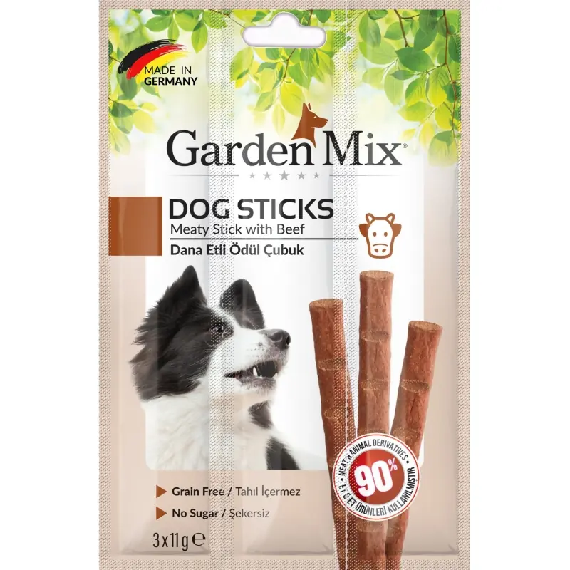 Ürün görseli: Gardenmix Dana Etli 3x11 gr Stick Köpek Ödül Maması
