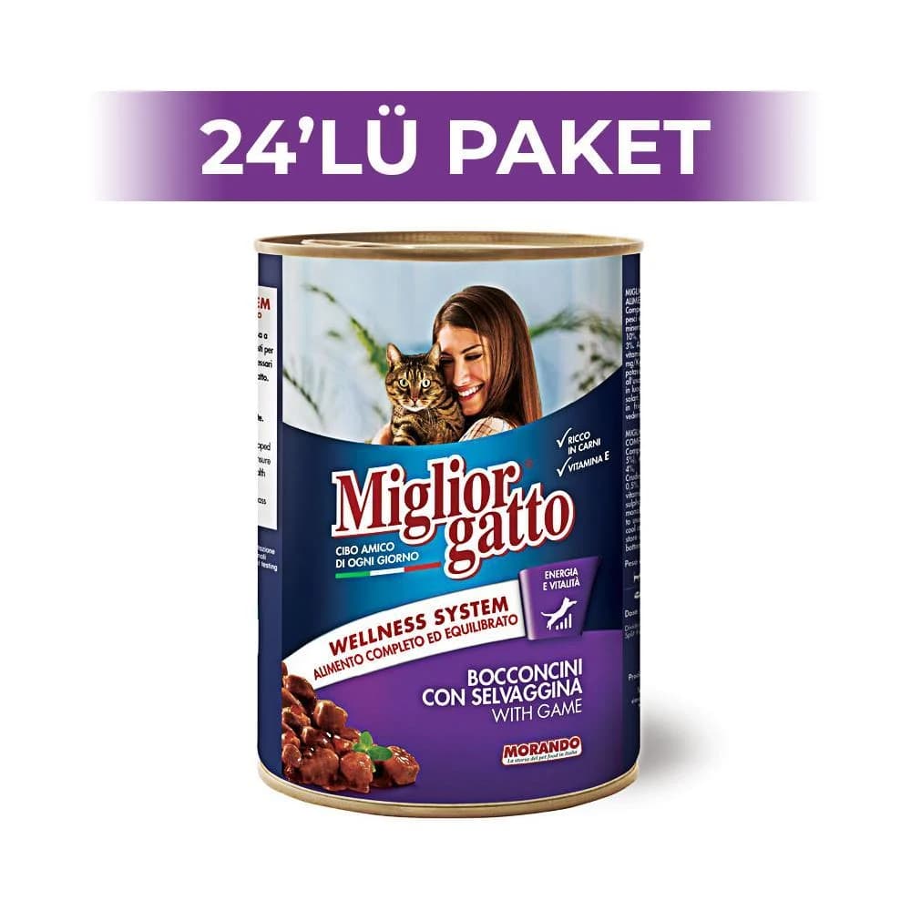 Ürün görseli: Miglior Gatto Okyanus Balıklı Konserve Kedi Maması 405 gr 24 Adet
