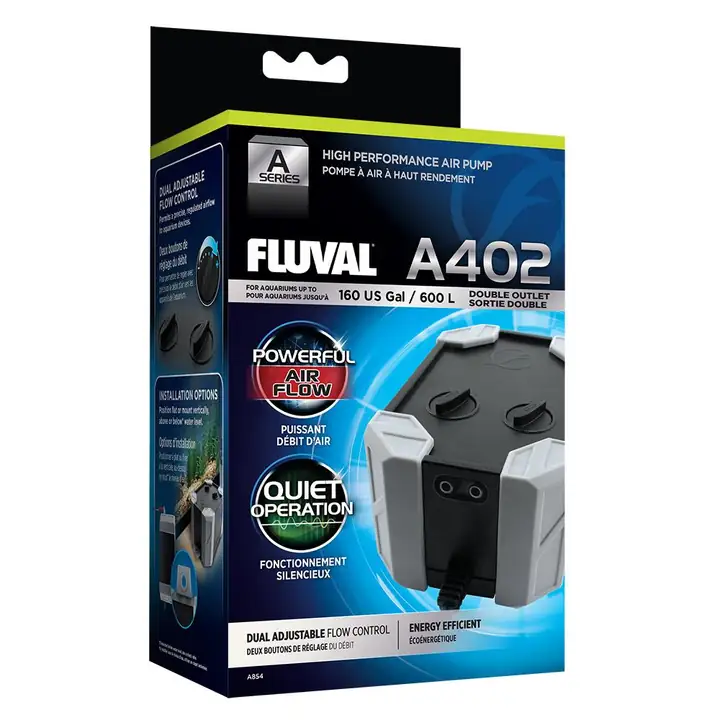Ürün görseli: Fluval Air 402 Hava Motoru Çift Çıkışlı