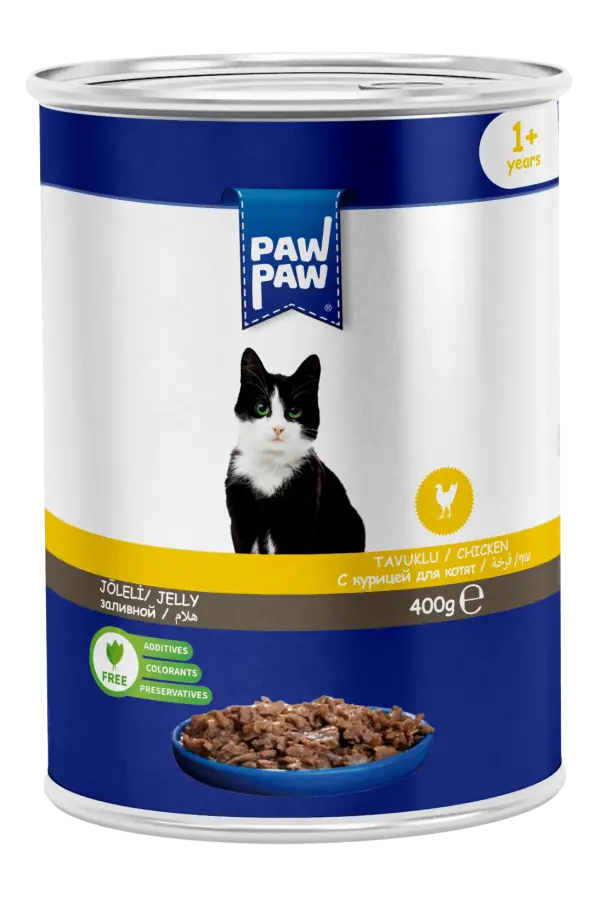 Ürün görseli: Pawpaw Joleli Tavuklu Yetişkin Kedi Konserve 400GR 24'lü