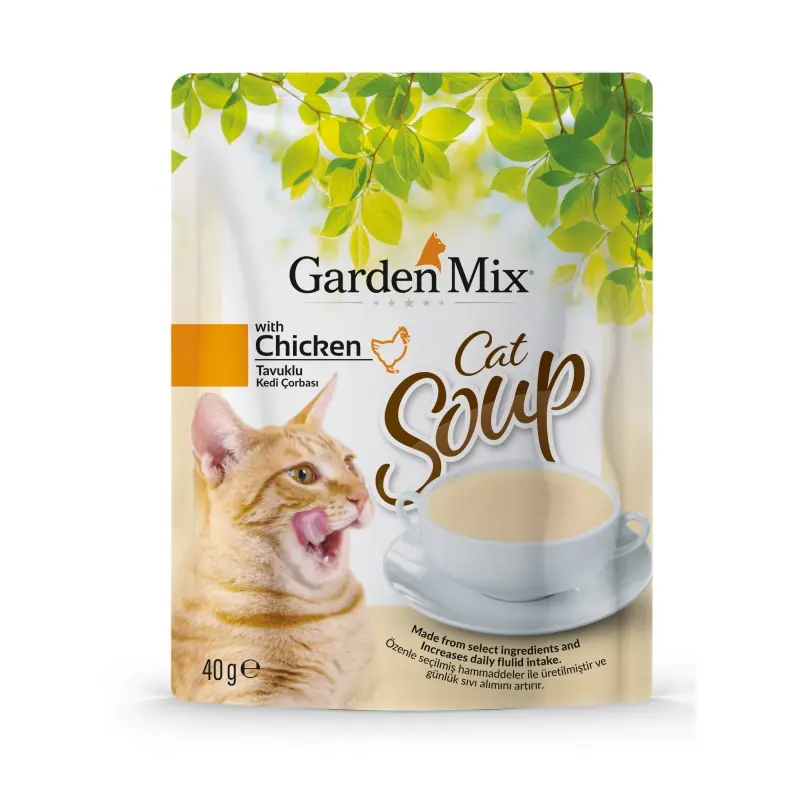 Ürün görseli: Gardenmix Tavuklu 40 gr Kedi Çorbası