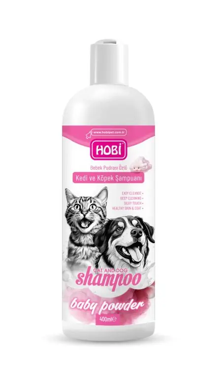 Ürün görseli: Hobi Bebek Pudrası Kokulu Kedi ve Köpek Şampuanı 400ml