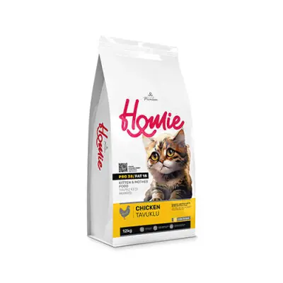 Ürün görseli: Homie Süper Premium Tavuklu 12 kg Anne ve Yavru Kedi Maması