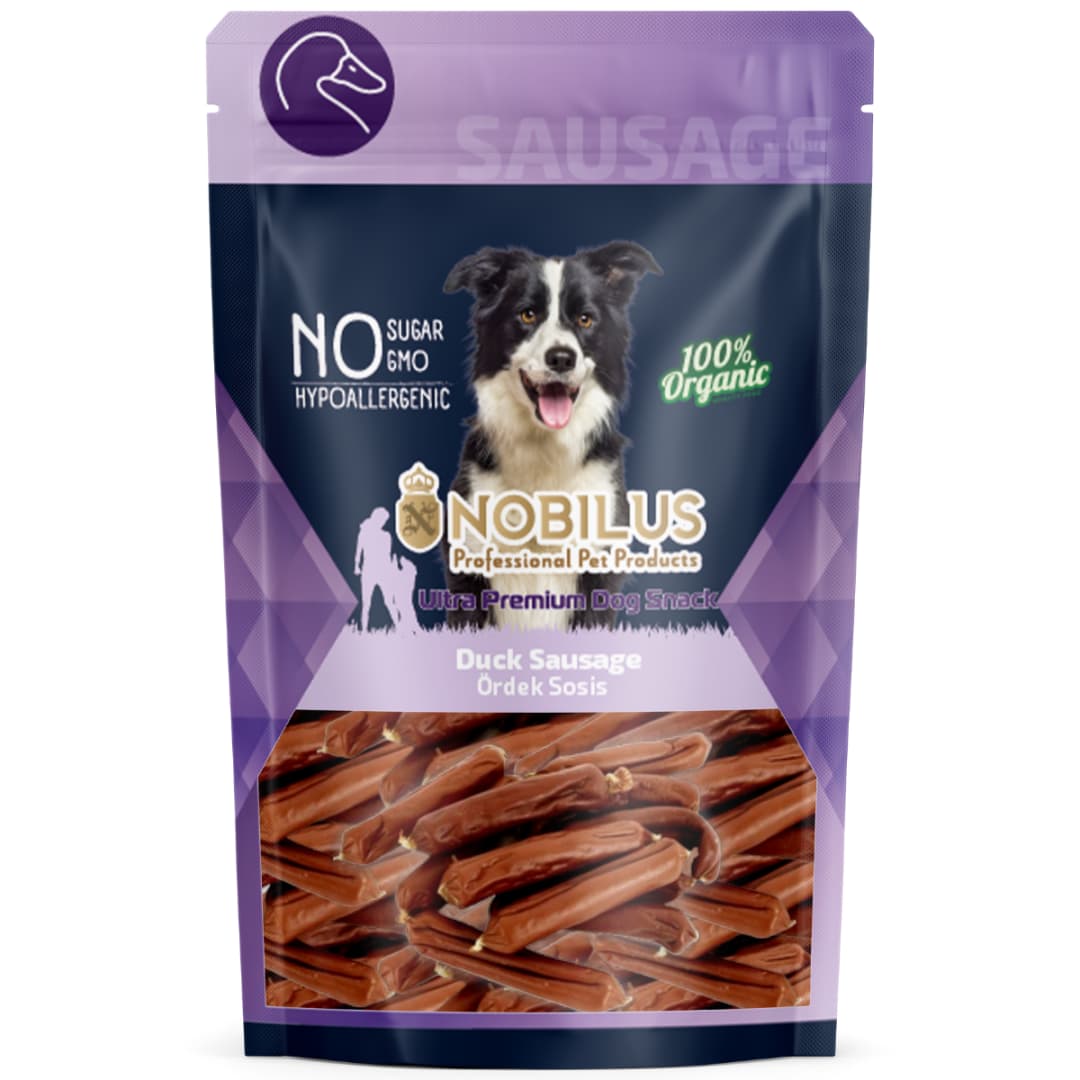 Ürün görseli: Nobilus Ördek Sosis Köpek Ödül Maması 80 gr