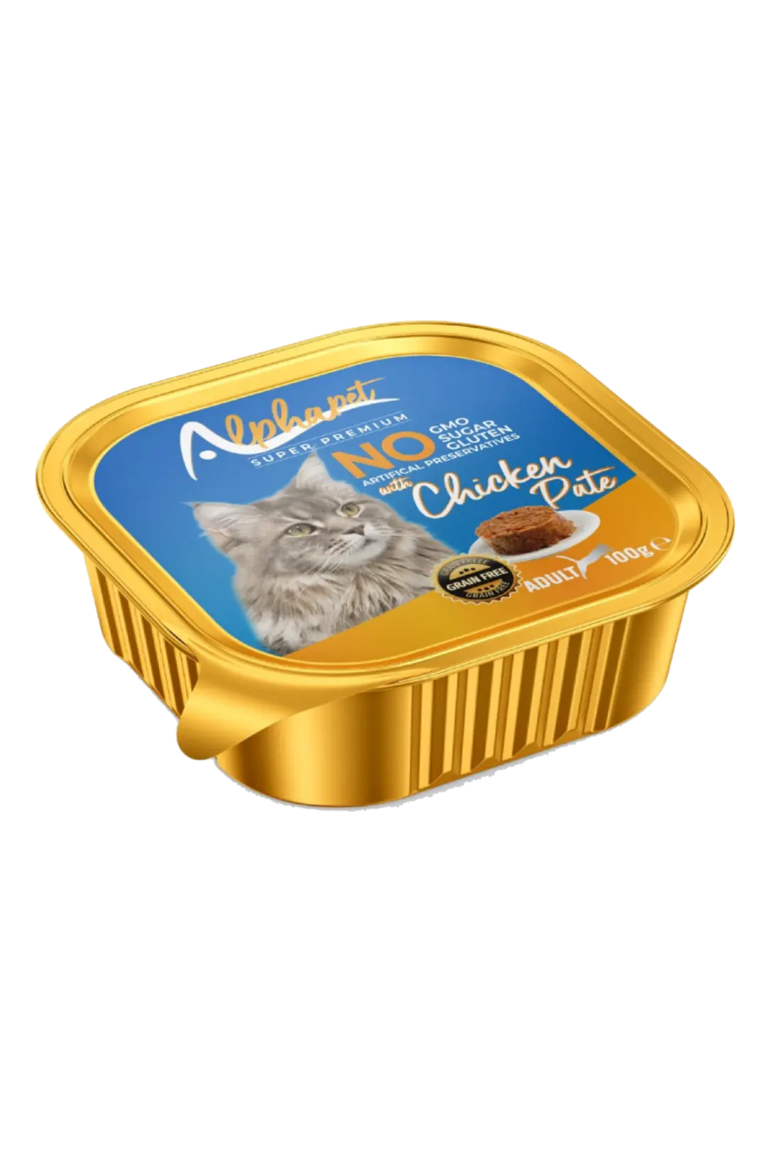 Ürün görseli: Alpha Alu Cup Yetişkin Kedi Ezme Tavuklu 100 Gr 16'lı