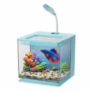 Nubios Nano Easy Tank 4,5 L Mavi / Filtreli Led Aydınlatmalı Nano Akvaryum 18,5x17x16cm
