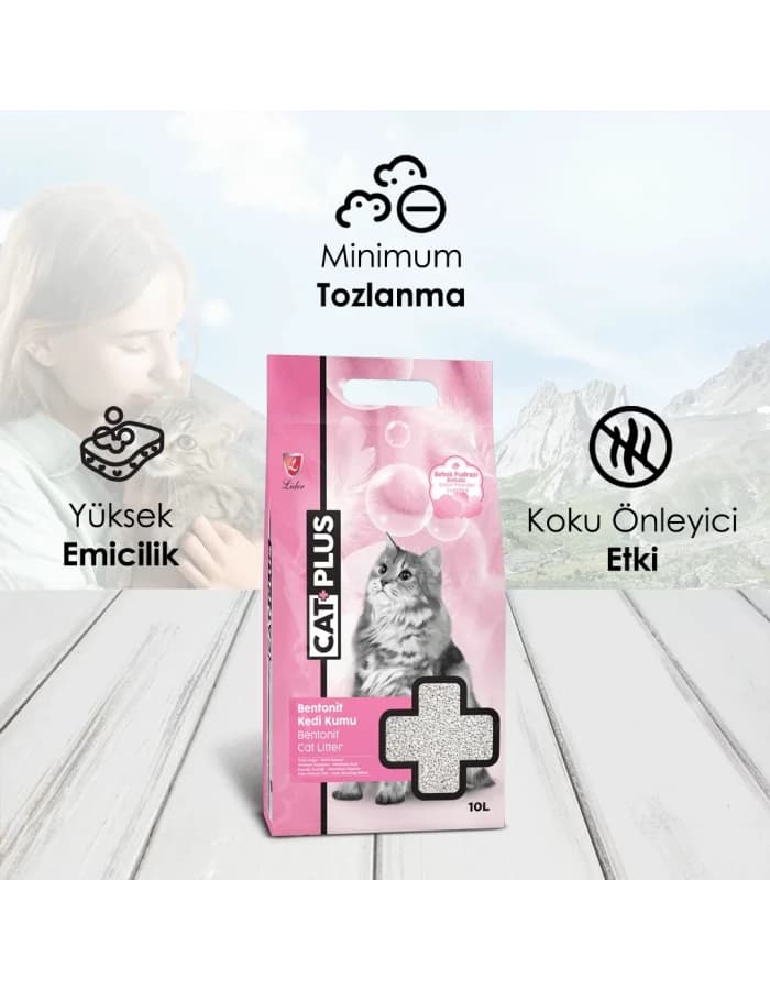 Ürün görseli: CatPlus Bebek Pudralı Kedi Kumu 10 Lt