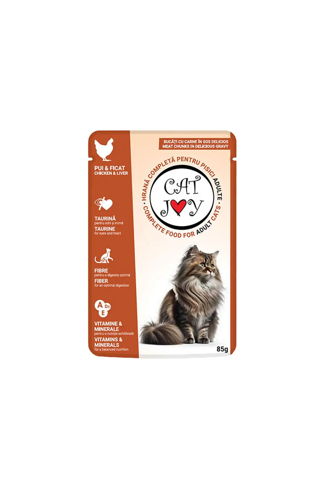 Ürün görseli: Cat Joy Tavuklu ve Ciğerli Yetişkin Kedi Konservesi 85gr 24'lü